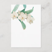 Carte D'accompagnement Watercolor White Orchids Floral Wedding (Dos)