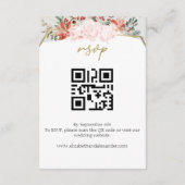 Carte D'accompagnement Watercolor Winter Wedding Détails | RSVP | Code QR (Dos)