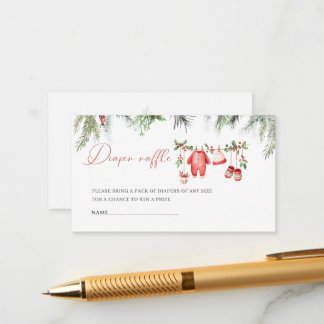 Carte D'accompagnement  WatercolorWinter Santa baby christmas  baby showe