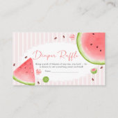 Carte D'accompagnement Watermelon Baby Shower Diaper Raffle (Devant)