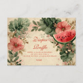 Carte D'accompagnement Watermelon Botanical Garden Diapper Raffle  (Devant)