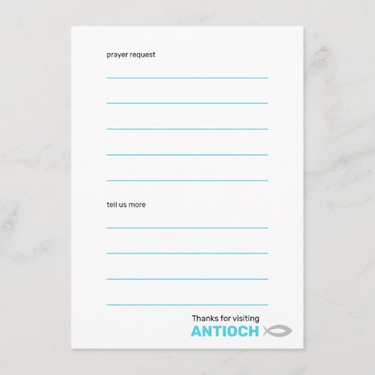 Carte D'accompagnement Wavy Waters Jesus Fish Visitor Card (Dos)