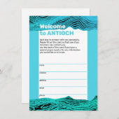 Carte D'accompagnement Wavy Waters Jesus Fish Visitor Card (Devant / Derrière)