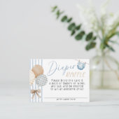 Carte D'accompagnement We Can Bearly Wait Bear Baby Shower Diaper Raffle (Debout devant)