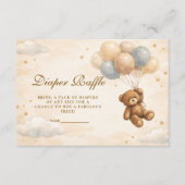 Carte D'accompagnement We Can Bearly Wait Teddy Bear Ballo Diapper Raffle (Devant)