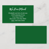 Carte D'accompagnement We Have Moved Forest Green Moving Announcement (Devant / Derrière)