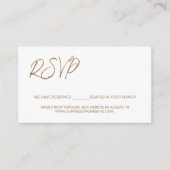 Carte D'accompagnement We have reserved seats Custom QR CODE Gold (Devant)