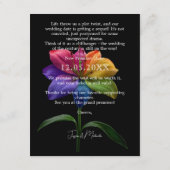 Carte D'accompagnement Wedding Date CHANGE Enclosure Card (Dos)