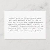 Carte D'accompagnement Wedding Details Burgundy Rose Watercolor (Dos)