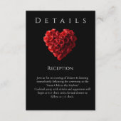 Carte D'accompagnement Wedding Details-Heart Shaped Red Roses (Devant)