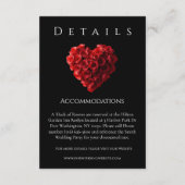 Carte D'accompagnement Wedding Details-Heart Shaped Red Roses (Dos)