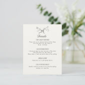 Carte D'accompagnement Wedding Details Illustrated Birds (Debout devant)