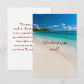 Carte D'accompagnement Wedding Enclosure Beach Card Insert (Devant / Derrière)