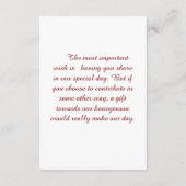 Carte D'accompagnement Wedding Enclosure Beach Card Insert (Dos)