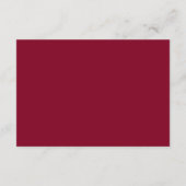 Carte D'accompagnement Wedding Formal Burgundy Details Order Of The Day (Dos)