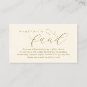Carte D'accompagnement Wedding Honeymoon Fund, A Note on Gifts (Devant)