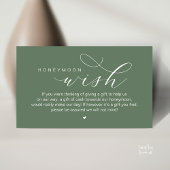 Carte D'accompagnement Wedding Honeymoon Wish, Modern Classy