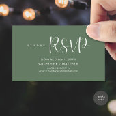 Carte D'accompagnement Wedding Invites RSVP Reminder, Modern Minimal
