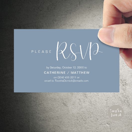 Carte D'accompagnement Wedding Invites RSVP Reminder, Modern Minimal