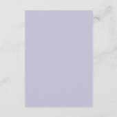 Carte D'accompagnement Wedding Lavender Lilac Details (Dos)