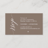 Carte D'accompagnement Wedding RSVP via Text Message or Email, Reminder (Devant)