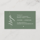 Carte D'accompagnement Wedding RSVP via Text Message or Email, Reminder (Devant)