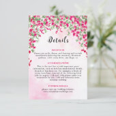 Carte D'accompagnement Wedding shower forestier tropical des Bougainvilli (Debout devant)