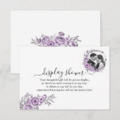 Carte D'accompagnement Wedding shower nuptial Floral Orchid (Devant / Derrière)