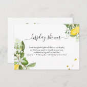 Carte D'accompagnement Wedding shower nuptiale Lemony Display (Devant / Derrière)