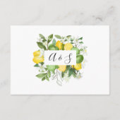 Carte D'accompagnement Wedding shower nuptiale Lemony Display (Dos)