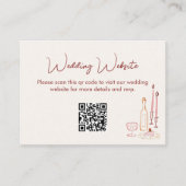 Carte D'accompagnement Wedding Website QR Code (Devant)