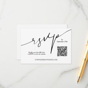Carte D'accompagnement Wedding Website QR Code