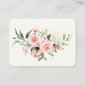 Carte D'accompagnement Wedding Website QR Code Insert Card Cream Floral  (Dos)