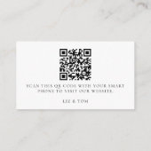 Carte D'accompagnement Wedding Website QR Code Modern Minimalist Simple (Dos)