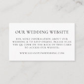 Carte D'accompagnement Wedding Website QR Code Modern Minimalist Simple (Devant)