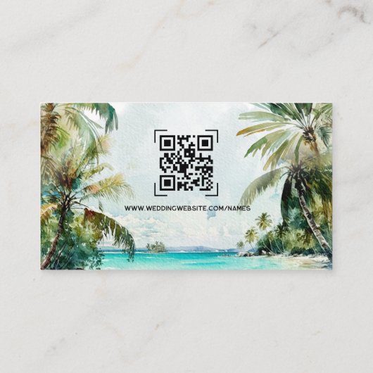 Carte D'accompagnement Wedding Website | QR Code Scan (Dos)