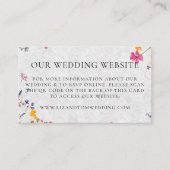 Carte D'accompagnement Wedding Website QR Code Wildflower Garden Ivory (Devant)