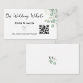 Carte D'accompagnement Wedding Website RSVP QR Code Enclosure Card (Devant / Derrière)