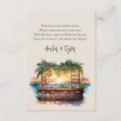 Carte D'accompagnement Week-end Destination Beach Mariage Bienvenue Sac c (Devant)