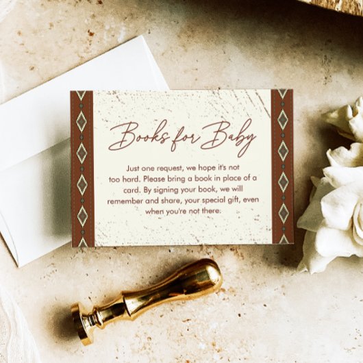 Carte D'accompagnement Western Aztec, Livres Rustiques Pour Bébé