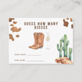 Carte D'accompagnement Western Bride douche - combien de baisers jeu (Devant)