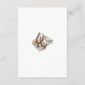 Carte D'accompagnement Western Country Cowboy Boho Cow Mariage crâne (Dos)