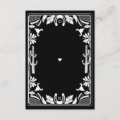 Carte D'accompagnement Western Country Cowboy Rustique Mariage (Dos)