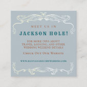 Carte D'accompagnement Western Horse Lovers Blue Denim Détails du Mariage (Devant)