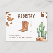 Carte D'accompagnement Western - Registre de Fête des mariées de code QR (Devant)