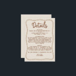 Carte D'accompagnement Western Rustic Décontracté Beige Brown Détails Mar<br><div class="desc">Simple rustique dessiné à la main à l'occidentale "rien de fantaisiste que l'amour" design mariage avec cadre de corde,  bottes de cowboy,  flûte de champagne,  pour une célébration de mariage décontracté ou d'élévation.</div>