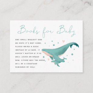 Carte D'accompagnement Whale Boy Baby shower Books for Baby