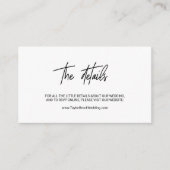 Carte D'accompagnement Whimsical Calligraphy Mariage Détails en ligne (Devant)