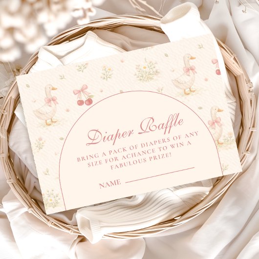 Carte D'accompagnement Whimsical Dinosaur Diapper Raffle