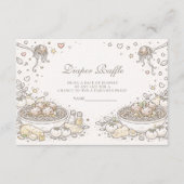 Carte D'accompagnement Whimsical Doodle Little Meatball Diapper Raffle (Devant)